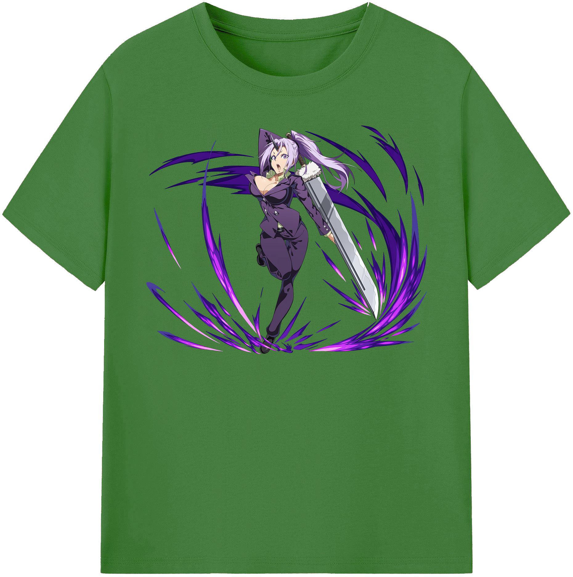 （画像用） 転スラ Regarding Reincarnated to Slime レディースカジュアルプリントTシャツ（綿100％）